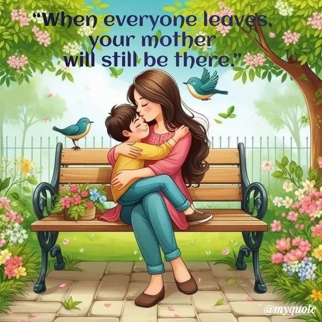 Quote by 🐯🐯 - “When everyone leaves,
 your mother 
will still be there.” - Made using Quotes Creator App, Post Maker App