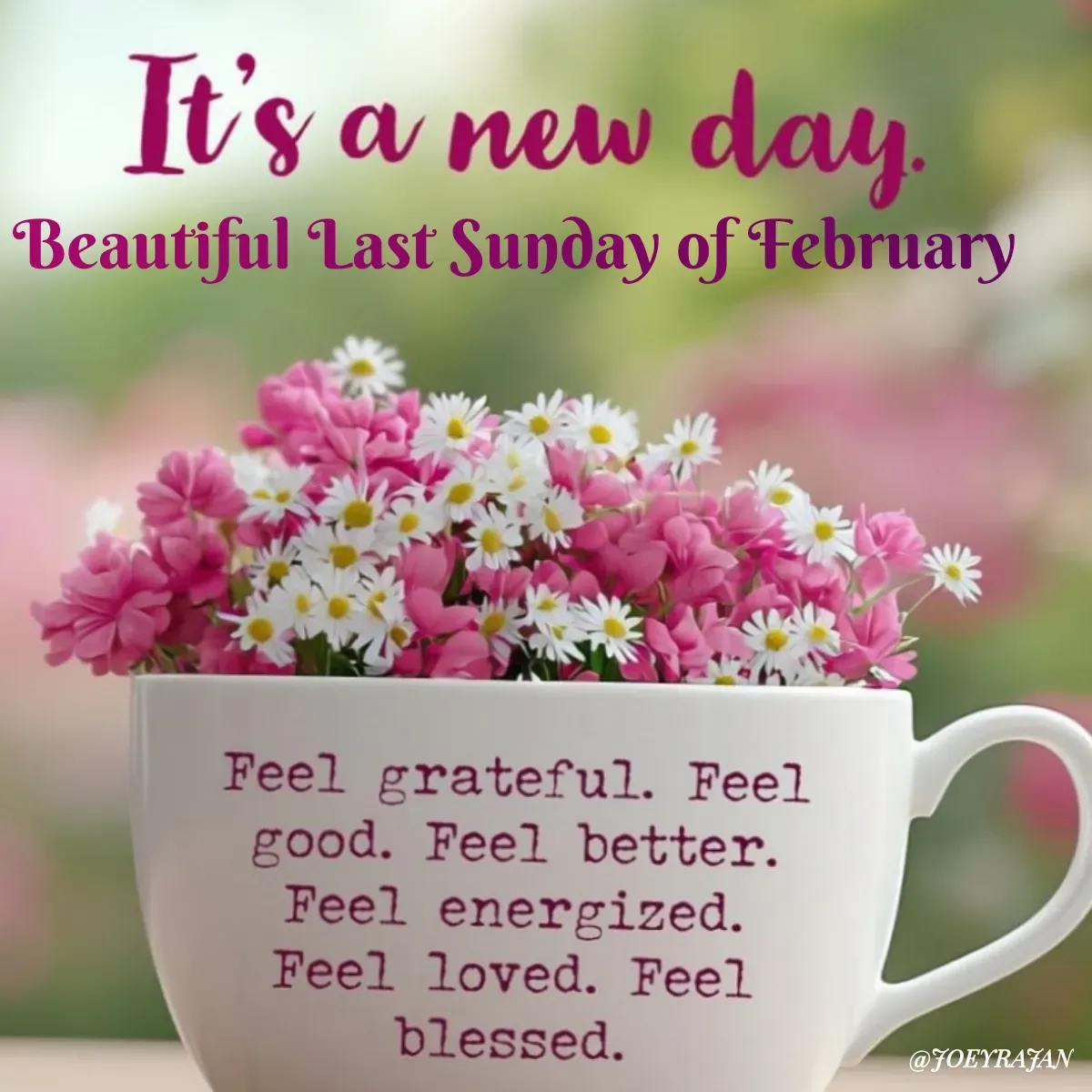 Quote by Joseph Rajan - Beautiful Last Sunday of February  - Made using Quotes Creator App, Post Maker App