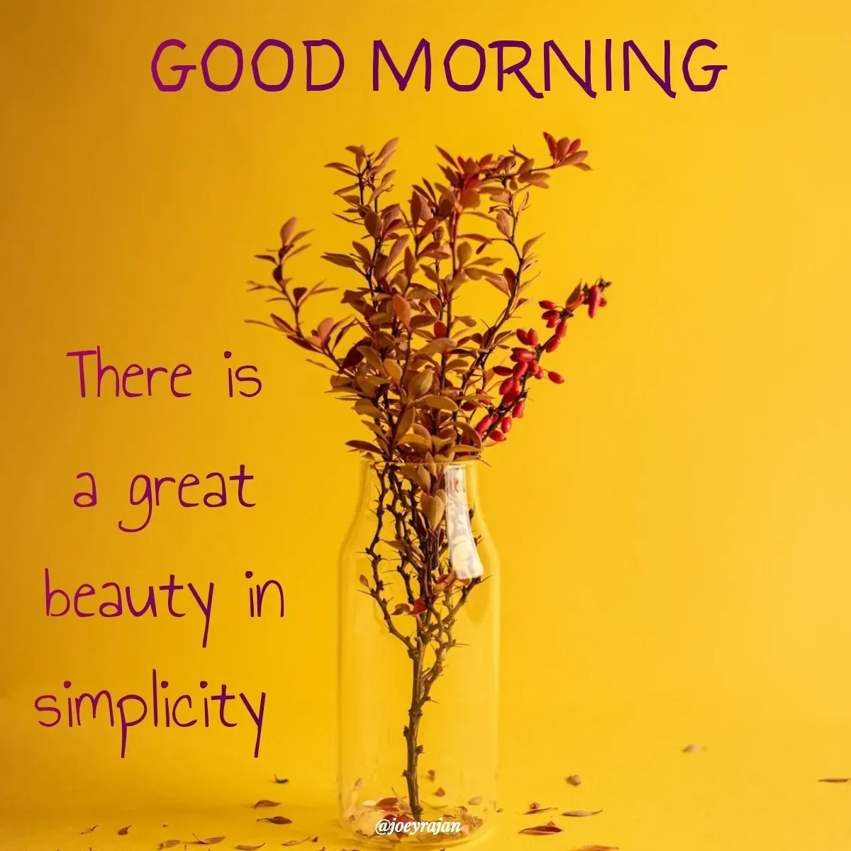 Quote by Joseph Rajan - GOOD MORNING  - Made using Quotes Creator App, Post Maker App