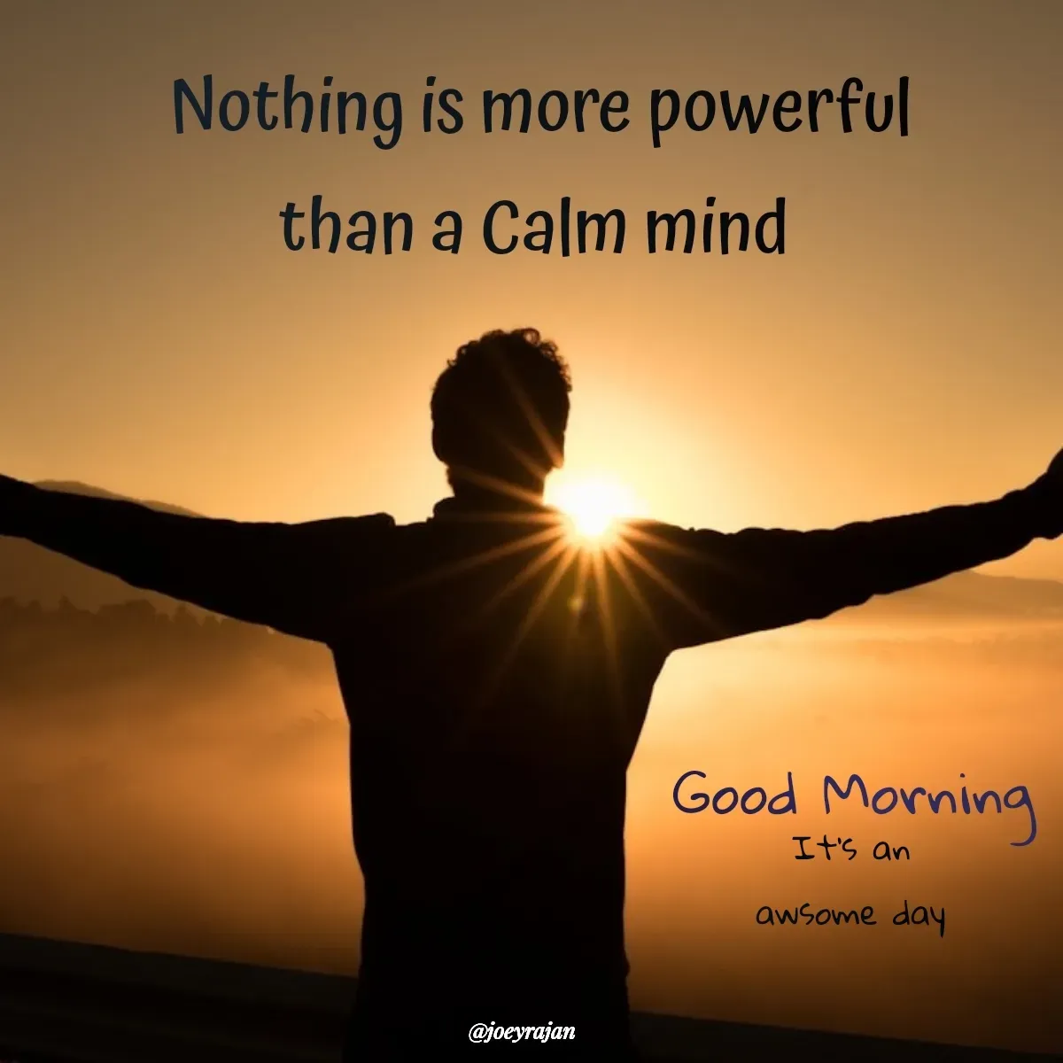 Quote by Joseph Rajan - It's an 
awsome day  - Made using Quotes Creator App, Post Maker App