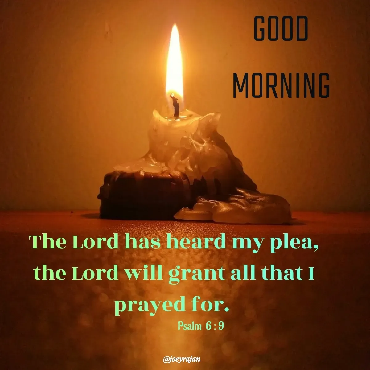 Quote by Joseph Rajan - Psalm  6 : 9 - Made using Quotes Creator App, Post Maker App