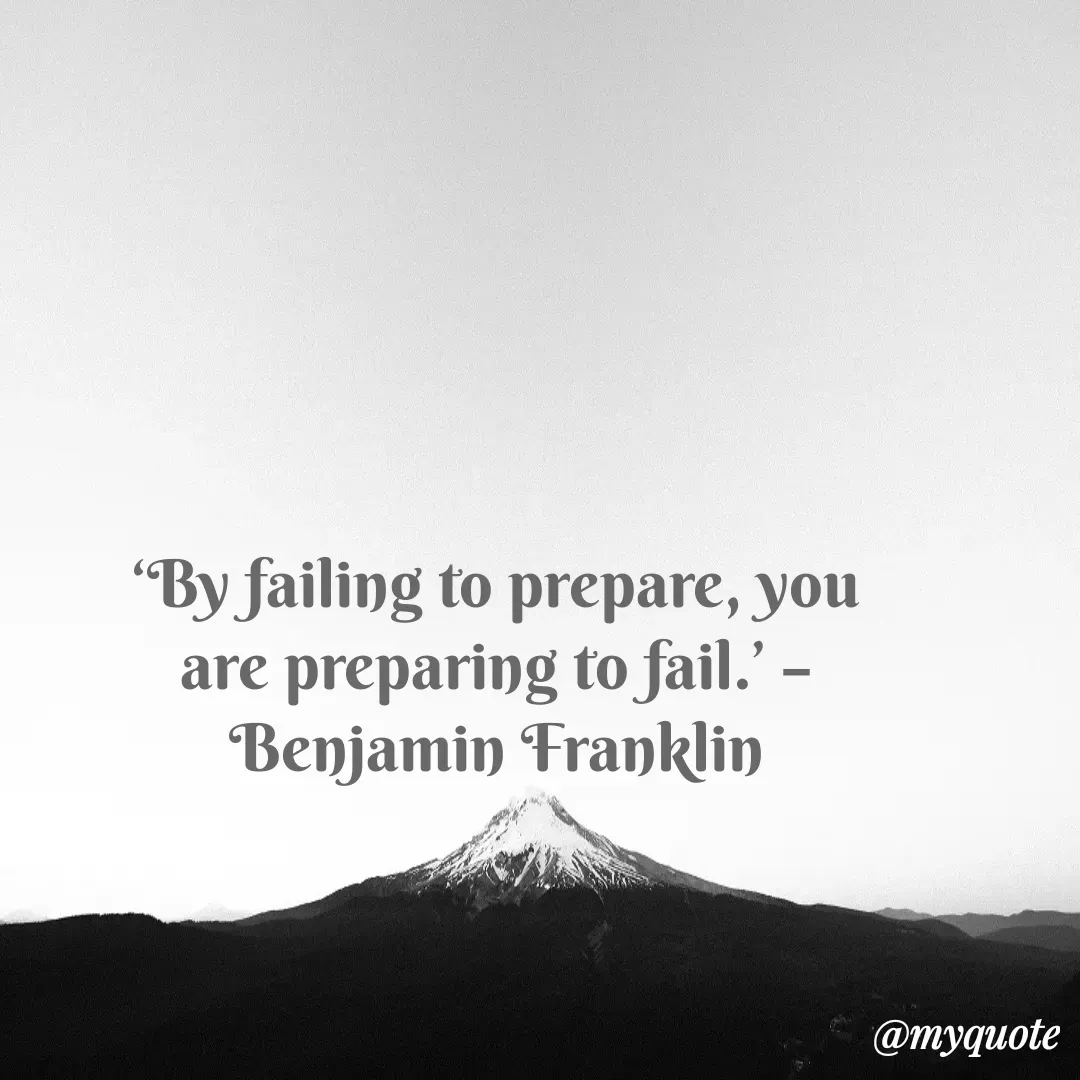 Quote by Justin MacCarthy - ‘By failing to prepare, you are preparing to fail.’ – Benjamin Franklin - Made using Quotes Creator App, Post Maker App