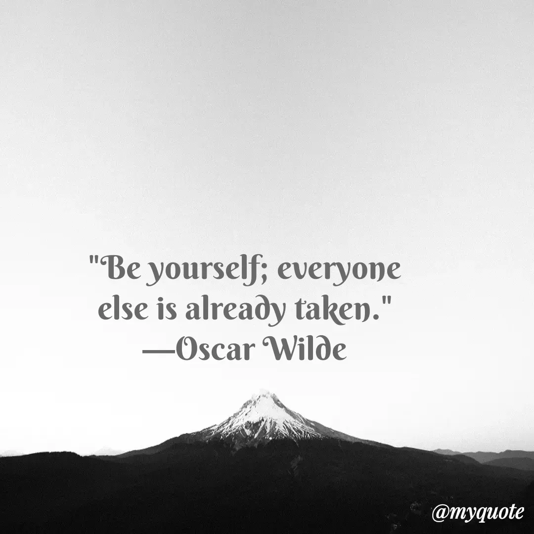 Quote by Justin MacCarthy - "Be yourself; everyone else is already taken." —Oscar Wilde - Made using Quotes Creator App, Post Maker App