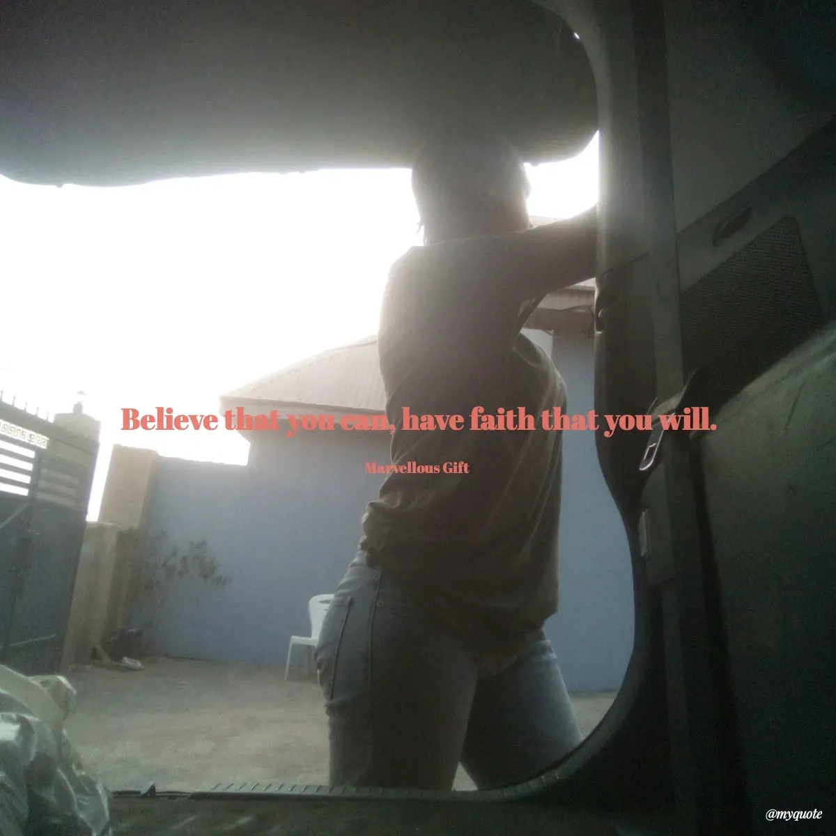 Quote by Marvellous Gift - Believe that you can, have faith that you will.

Marvellous Gift  - Made using Quotes Creator App, Post Maker App