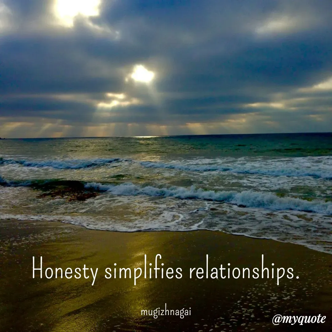 Quote by mugizhnagai - Honesty simplifies relationships.

mugizhnagai - Made using Quotes Creator App, Post Maker App