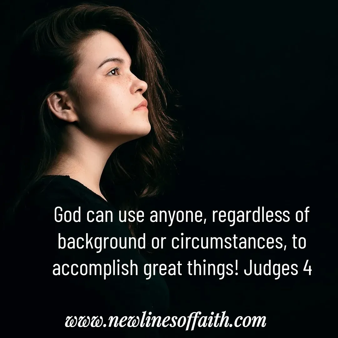 Quote by Glenda Files Durham - God can use anyone, regardless of background or circumstances, to accomplish great things! Judges 4 - Made using Quotes Creator App, Post Maker App