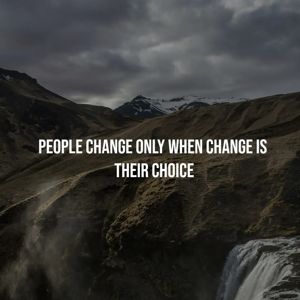 Quote by Pavan G - People change only when change is 
their choice - Made using Quotes Creator App, Post Maker App