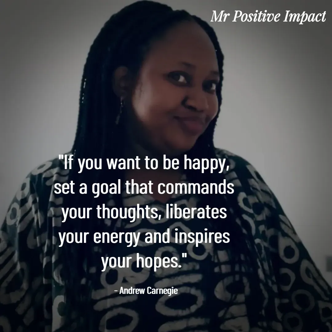 Quote by David Joshua Egbochuo - "If you want to be happy, 
set a goal that commands 
your thoughts, liberates 
your energy and inspires 
your hopes." 

- Andrew Carnegie - Made using Quotes Creator App, Post Maker App