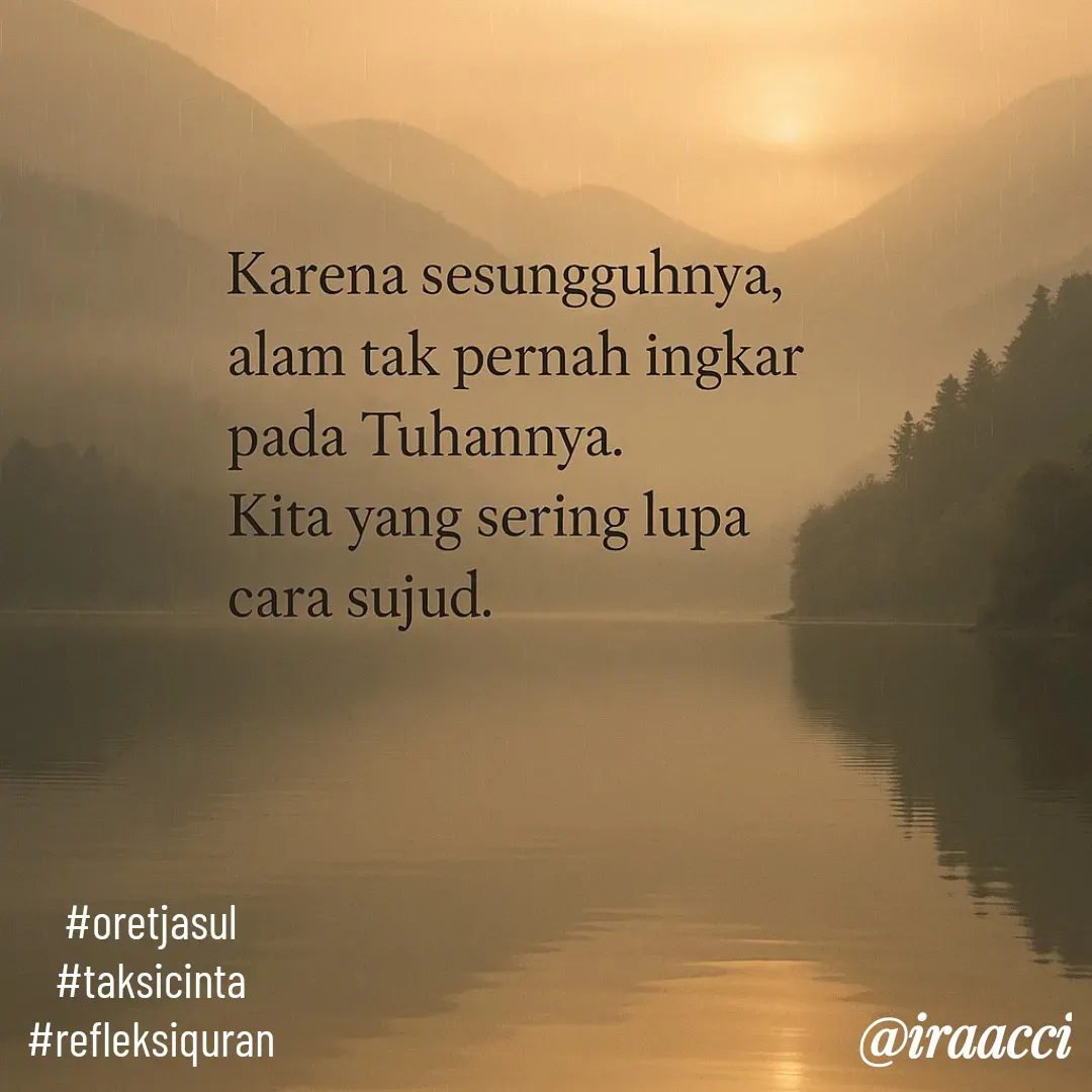 Quote by iraacci - 

#oretjasul
#taksicinta
#refleksiquran - Made using Quotes Creator App, Post Maker App