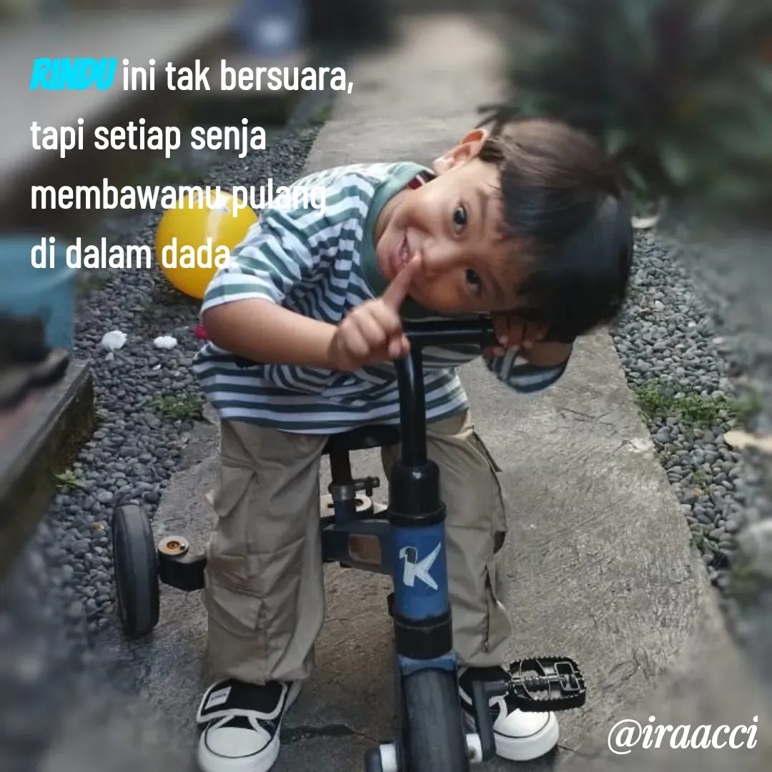 Quote by iraacci - Rindu ini tak bersuara,
tapi setiap senja
membawamu pulang
di dalam dada.




 - Made using Quotes Creator App, Post Maker App